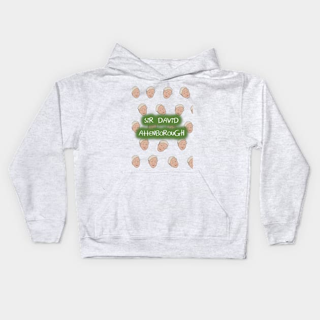 The Legendary Sir David Attenborough Kids Hoodie by Therouxgear